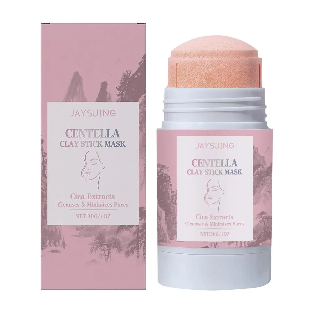Centella Asiatica Clay Stick Deep Cleansing Remove Blackheads Minimize Pores Oil Control Hydrating Face Skin Care Mud Mask Stick Oasis Select 30g Boxed