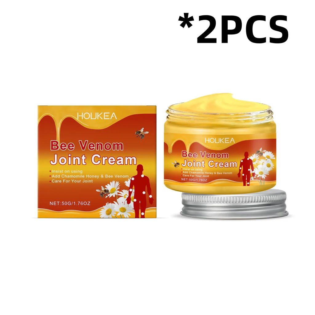 HOUKEA Bee Venom Joint Cream Hydration Relieve Muscle Soreness Quick Absorption Suitable for All Skin Types Joint Massage Cream Oasis Select 50g Boxed X2 PCS