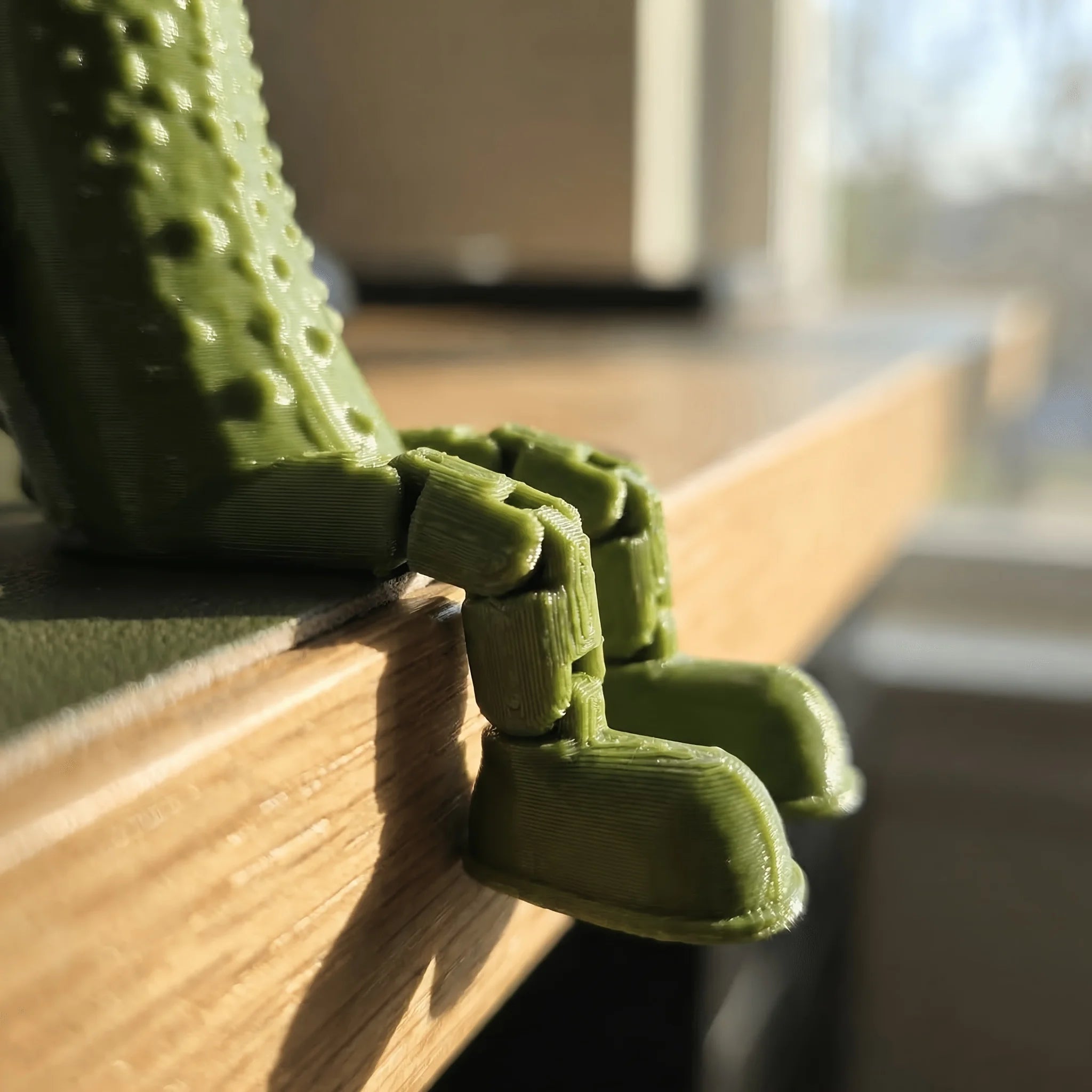Articulated Pickle Figurine 3D Printed Movable Pickle Desk Accompanying Fruit Little People Ornament Fun Quirky Home Decor Gifts Oasis Select