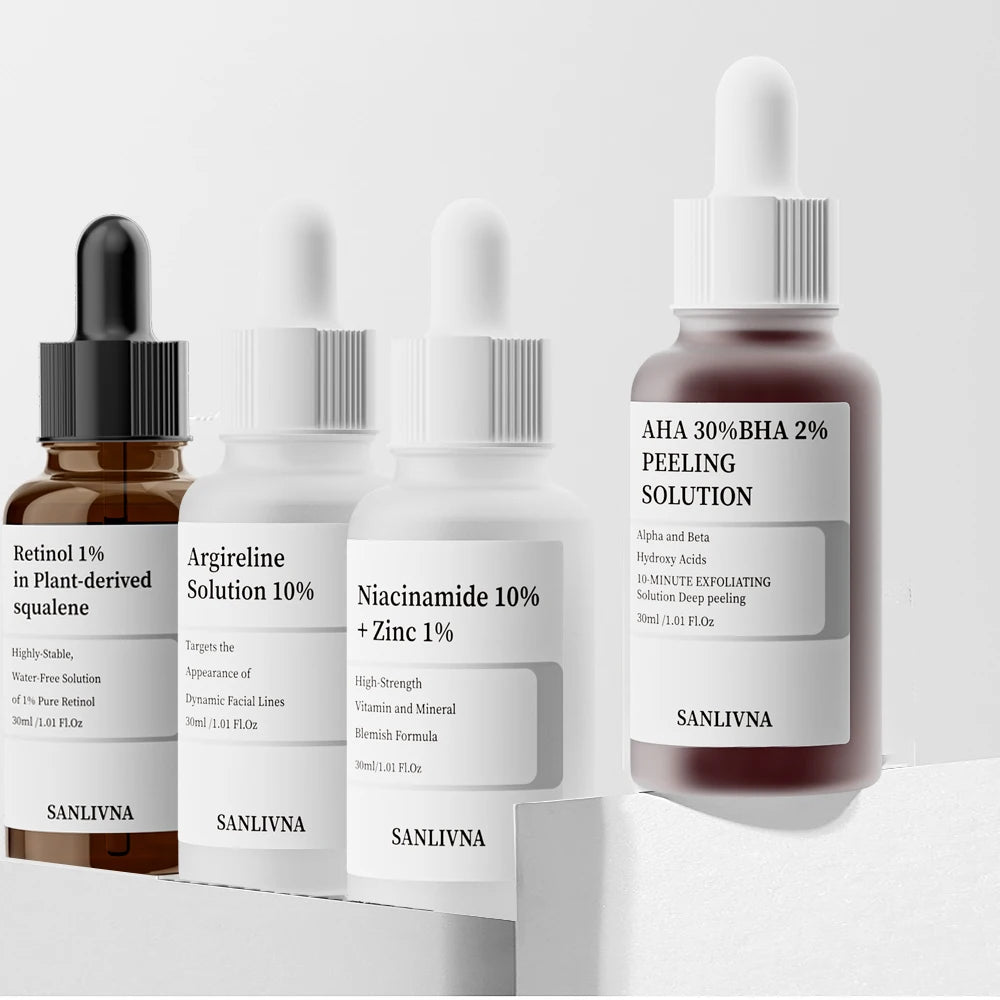 AHA 30% BHA 2% Hexapeptide Face Serum – Pore & Exfoliation Exfoliating Face Serum Oasis Select Four-piece set 30ml