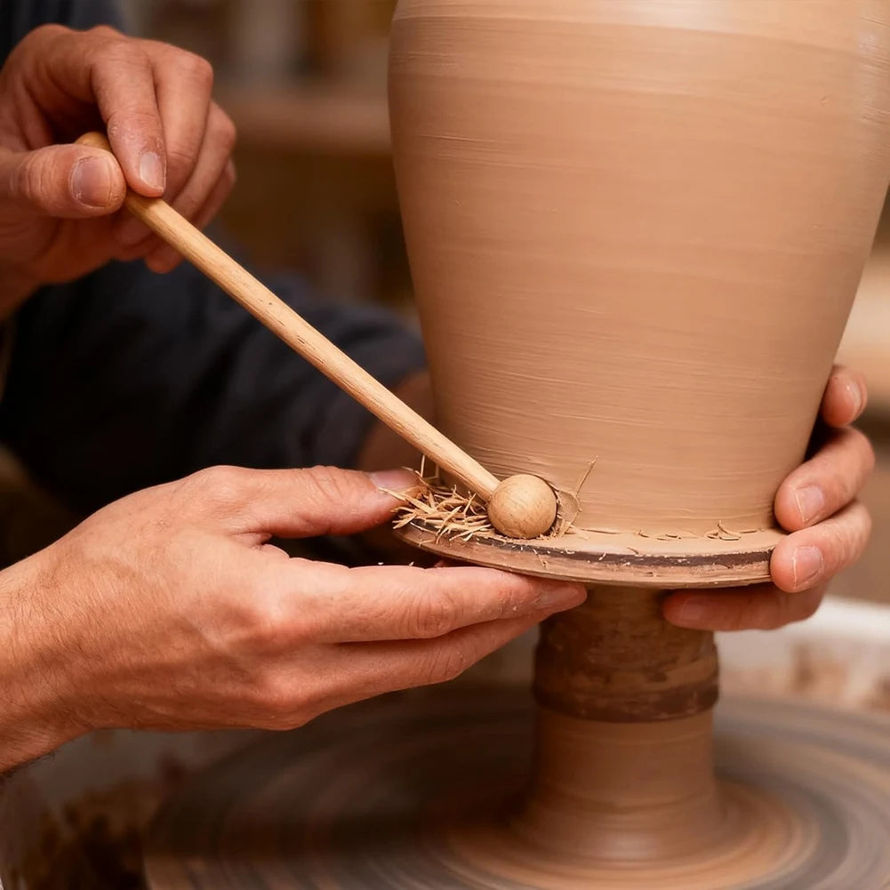 2026-WISH For Artist Clay And For Pottery Compatible 2 Pcs Wooden Throwing Stick For Pottery Shaping, Clay Throwing Tools Oasis Select