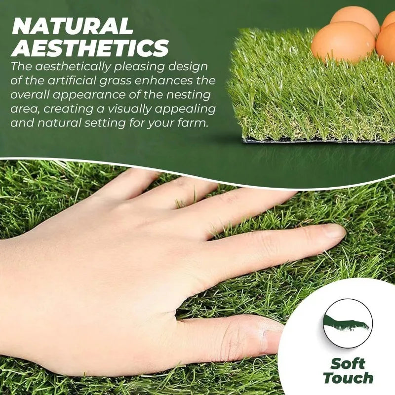 Chicken Nest Mat Artificial Turf, High-end Chicken Coop Mat for Catching Eggs Oasis Select