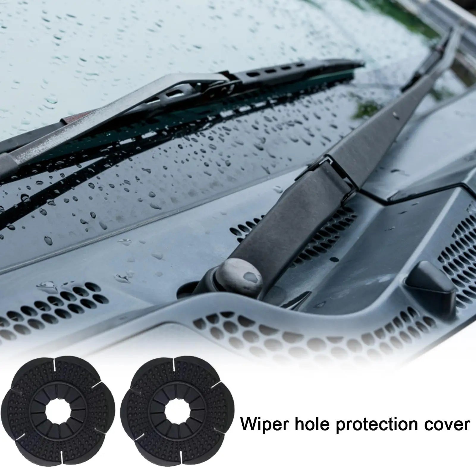 Windshield Wiper Hole Covers Universal Soft Windshield Sleeve 2pcs Car Front Wiper Hole Protection Cover Protective Windshield Oasis Select