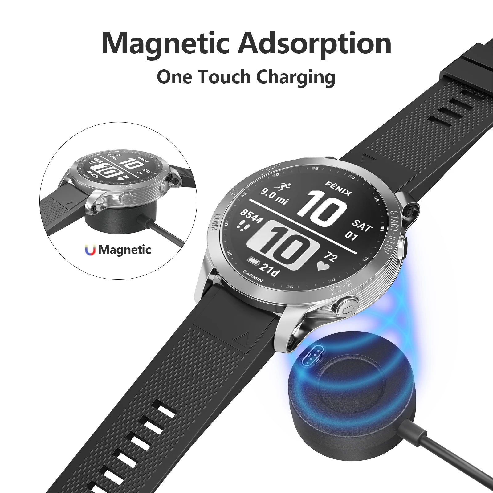 Magnetic Charger for Garmin Vivoactive Fenix Venu Forerunner Smartwatch Charger Cable Oasis Select