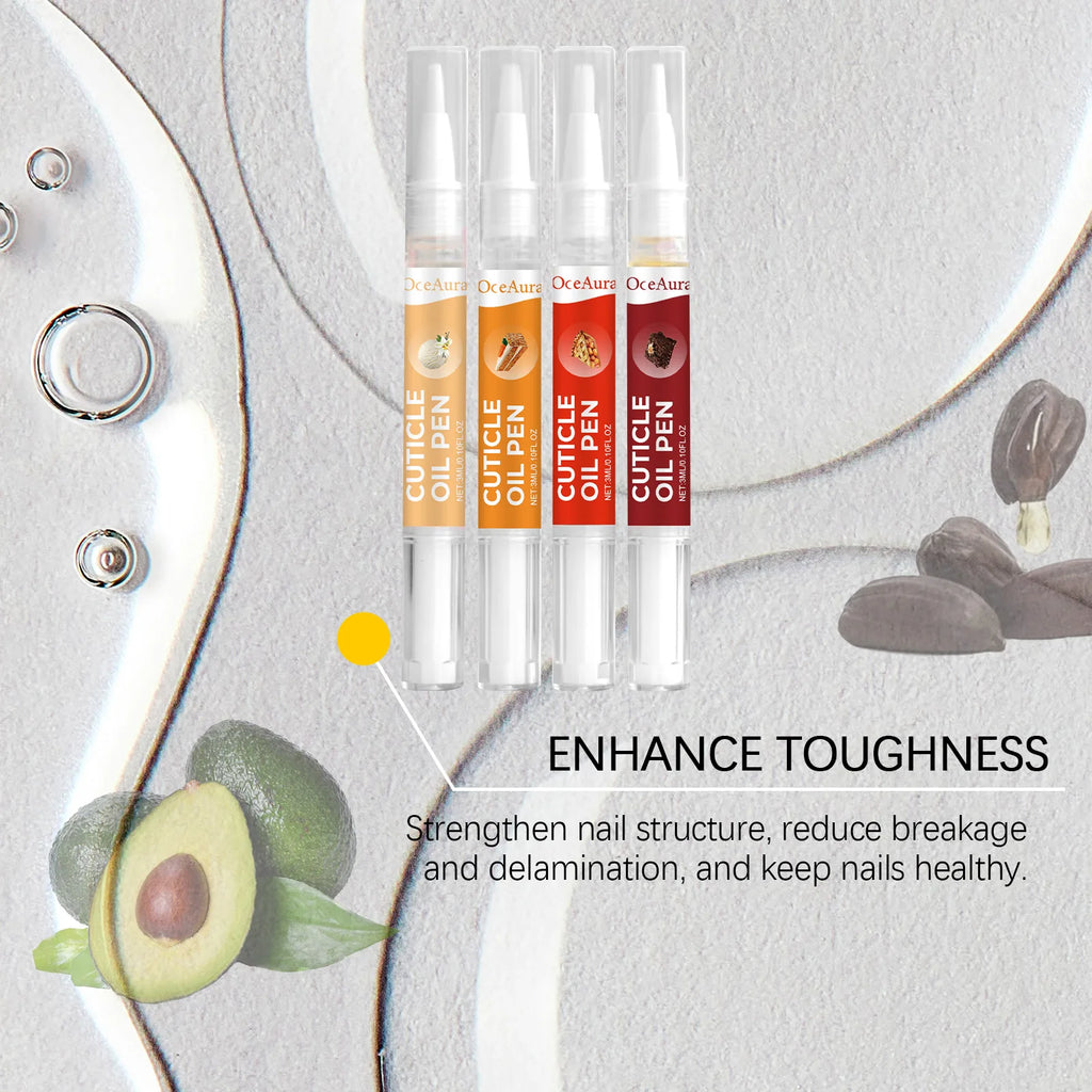 Oceaura Nail Cuticle Care Oil Pen Set Prevent Agnail Nutrition Dry Repairing Damaged Treatment Finger Nail Nourishing Oils Kits Oasis Select