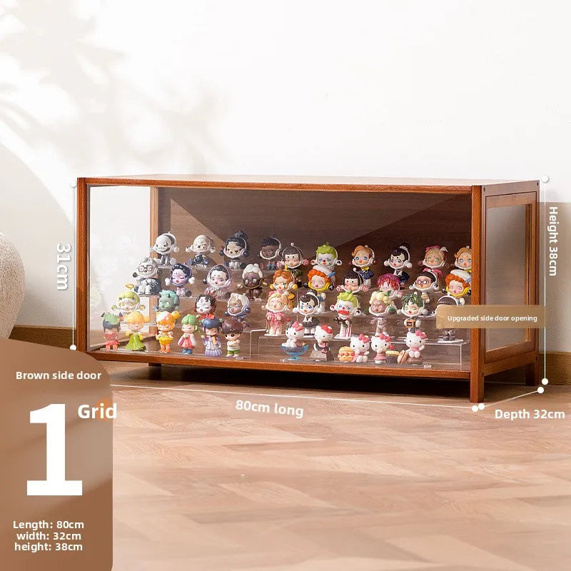 Figure cabinet Glass display cabinet Steel dustproof transparent model Storage cabinet Pain cabinet Toy locker Display bookcase Oasis Select One door is 80 long