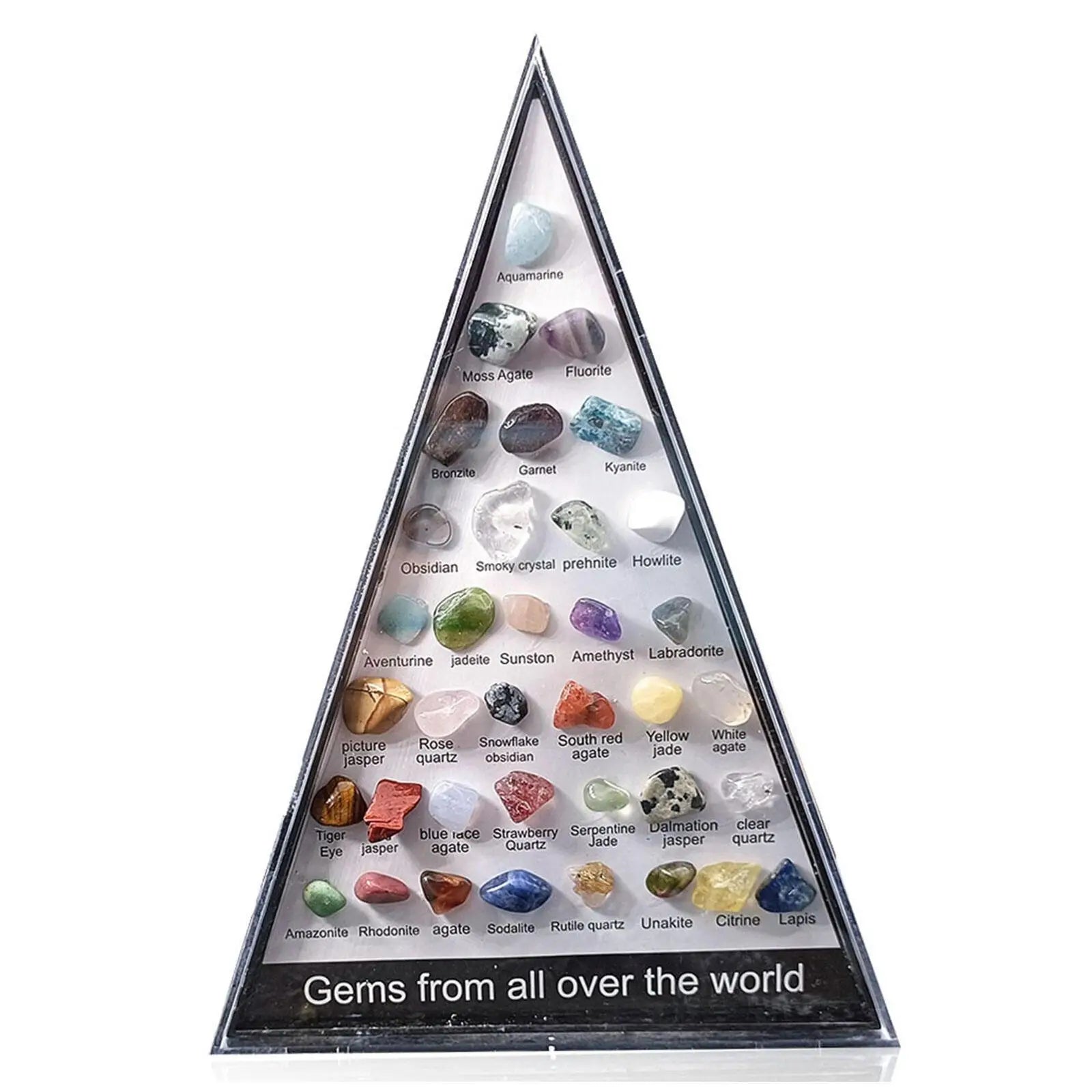 36pcs/Set Rock Mineral Collection Geology Gem Kit Natural Gemstone Crystal Sets Geology Educational Kit For Holiday Kids Gifts Oasis Select