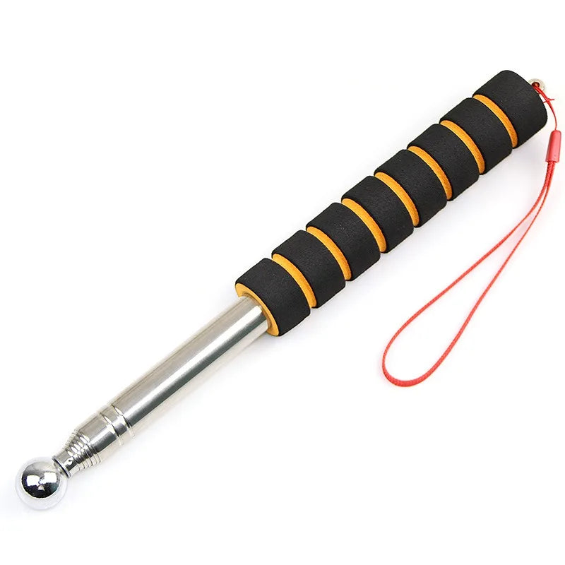 1M~1.3M Hollow Drum Hammer House Inspection Tool Hollow Drum Hammer Stainless Steel Telescopic Drum Hammer Detection Tile Oasis Select Yellow-1.3M