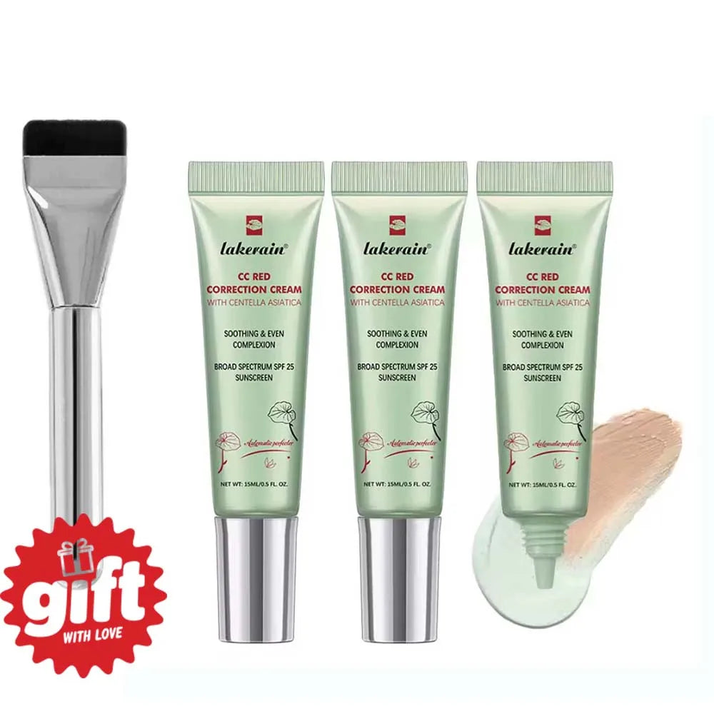 3Pcs Free Brush Color Changing CC Cream Centella Korean Liquid Foundation Long Lasting Face Base Makeup Foundation Oasis Select 3pcs free Brush 2