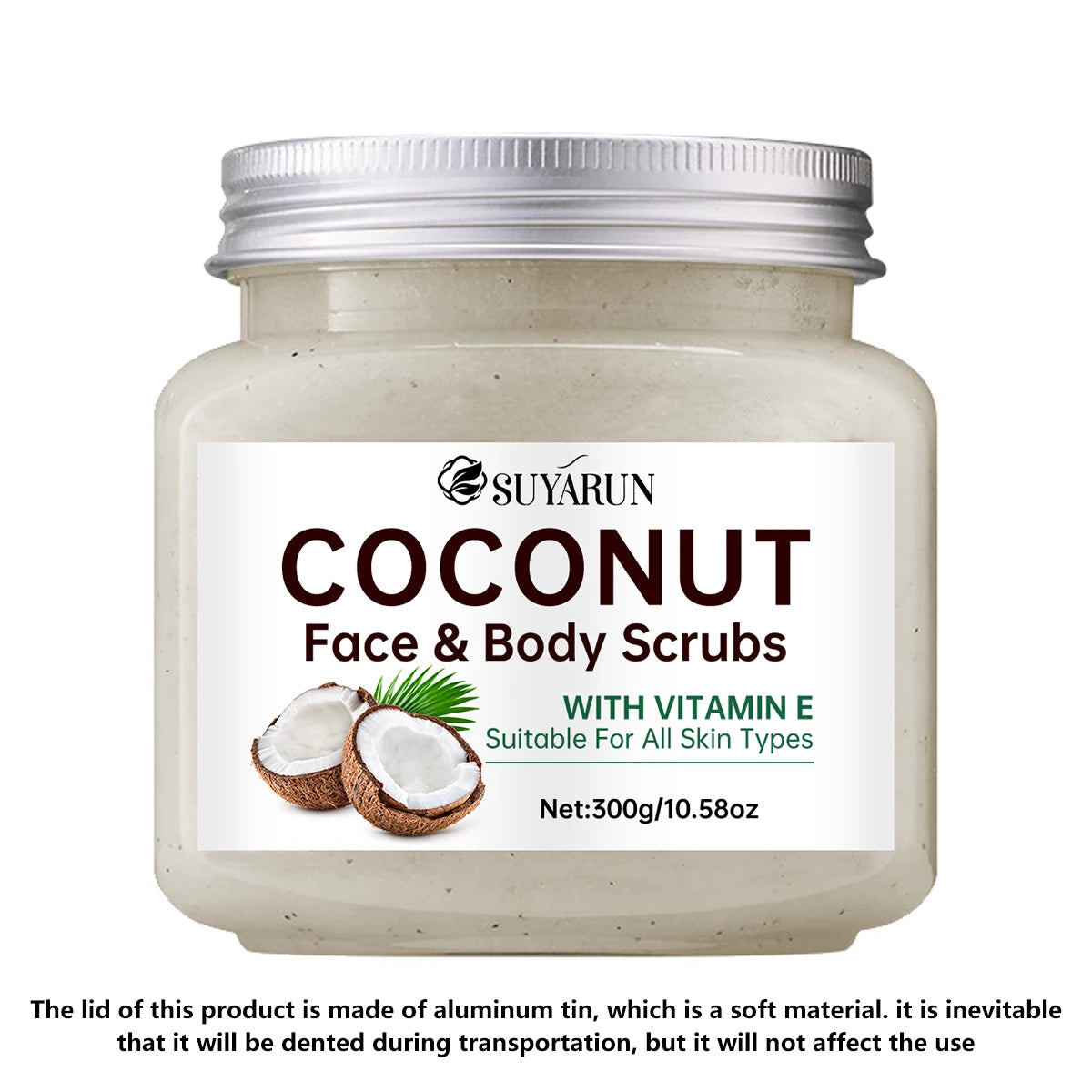 SUYARUN Organic Coconut Sugar Body Scrub Exfoliating & Moisturizing - Natural Spa Care for Soft Skin - 300g. Oasis Select 300g