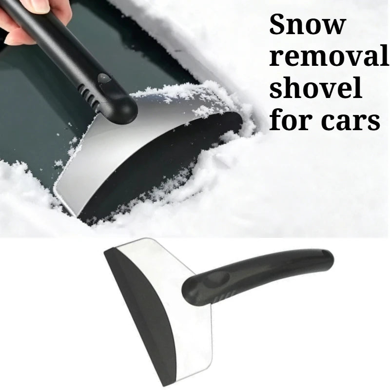 1Pc Car Snow Shovel Winter Windshield Defrosting Ice Scraper Tool Stainless Steel Car Windshield Snow Remover Car Accessories Oasis Select