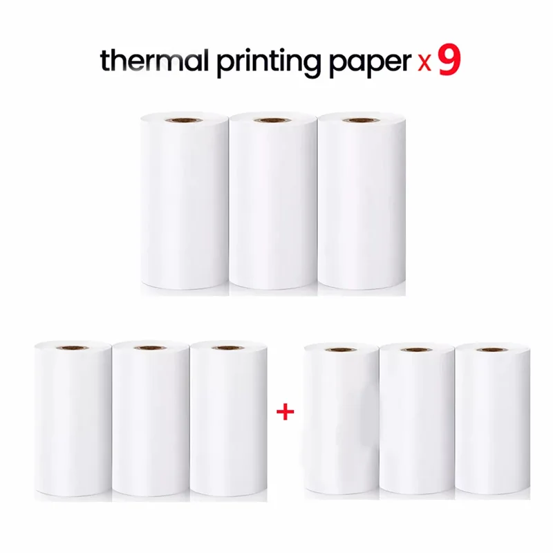 Mini Printer Thermal Paper Label Sticker Colorful Adhesive Self-adhesive Paper For Wireless Bluetooth Photo Inkless Printer 57mm Oasis Select 9pcs Thermal Paper