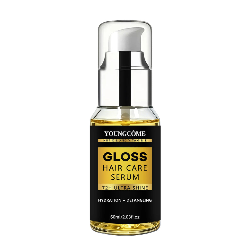 YOUNGCOME Nut Oil & Vitamin E Hair Serum | 72H Shine & Frizz Control Leave-In Hair Serum Oasis Select 60ml