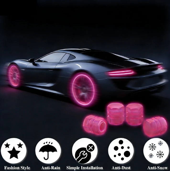 10 PCS Glow-in-the-Dark Tire Valve Stem Caps – Leak-Proof, Corrosion Resistant for Cars, Motorcycles & Bicycles Oasis Select