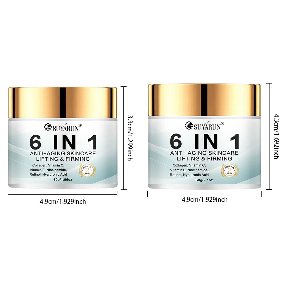 SUYARUN 6-in-1 Anti-Aging Cream - Reduces Wrinkles, Firms, Hydrates, Brightens Skin, For All Skin Types, Free Shipping. Oasis Select