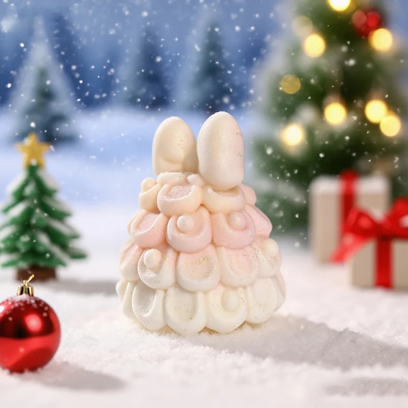 Christmas Bow Christmas Tree Aromatherapy Candle Silicone Mold DIY Plaster Resin Ornament Mold for Xmas New Year Home Decor Oasis Select