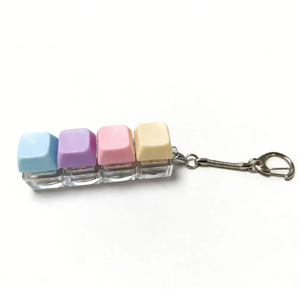 Fidget Decompression 1/4/5/9 Keyboard Key Toy Anti Stress Finger Keyboard Games For Adults Antistress Toys Boys Girls Keychain Oasis Select 4 key
