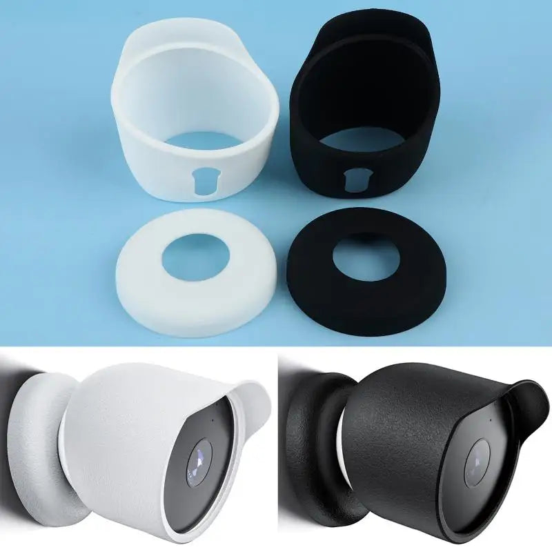 Silicone Case Cover Camera Cover All Weather Protection Camera Sleeve Waterproof For Googles Nest Cam Outdoor Or Indoor Oasis Select Black