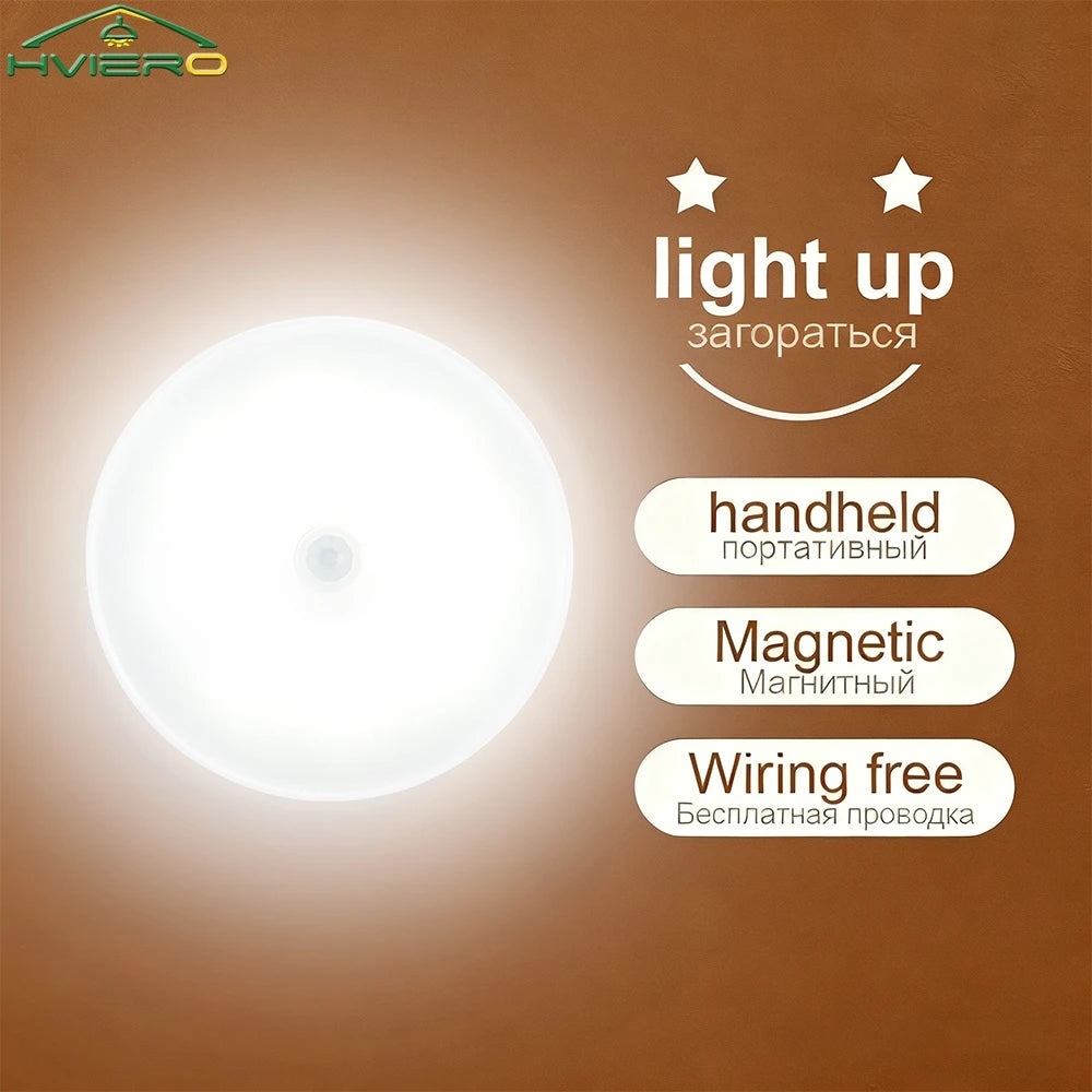 Wireless Motion Sensor Night Light – 8 LED Rechargeable Lamp