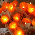 5 Ft LED Orange Marigold Garland Lights for Day of The Dead Halloween Diwali Christmas Party Home Decoration Oasis Select Orange 1PC