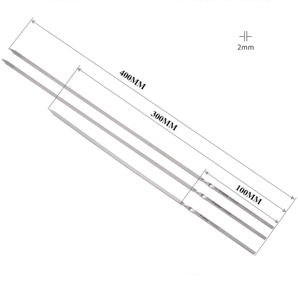 Part Barbecue Skewers Titanium Useful Professional 5PCS BBQ Barbecue Skewers Camping Functional Grilling Kabob Oasis Select