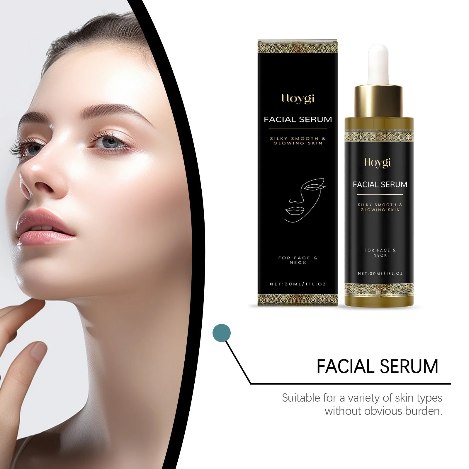 Hoygi Facial Essence Serum – Hydrating & Radiance-Boosting 30ml Face Serum Oasis Select