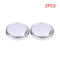 2PCS 75MM 3R-036 Stick-on Convex Blind Spot Rearview Mirror With Adjustable Wide Angle Oasis Select Silver