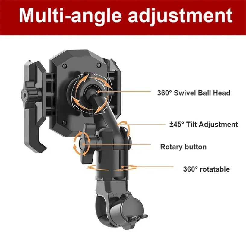Universal Shockproof Phone Holder for Road Mountain Riding Bike for Bike Motorcycle Handlebar Bicycle Navigation Mount Bracket Oasis Select