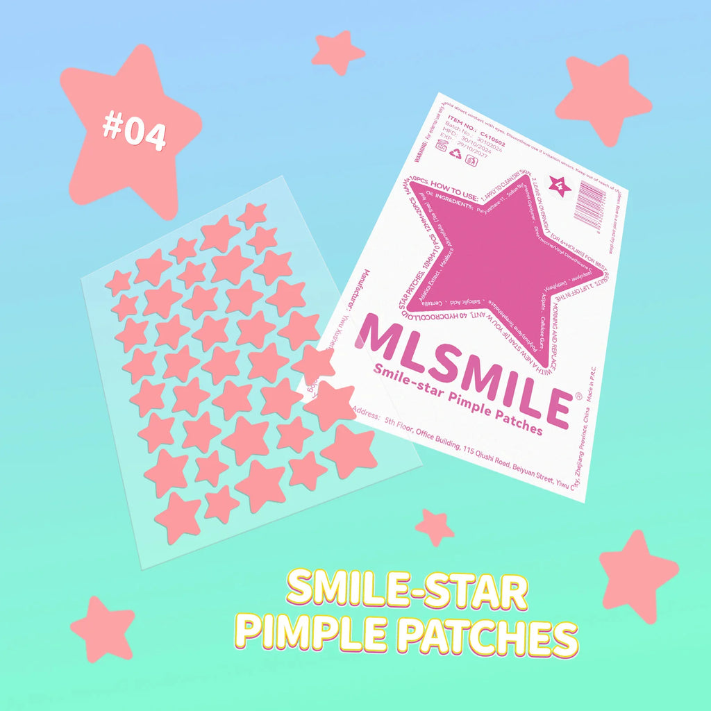 MLSMILE 40pc Star Hydrocolloid Blemish Patches – All Skin Tones Blemish Patches Oasis Select 04