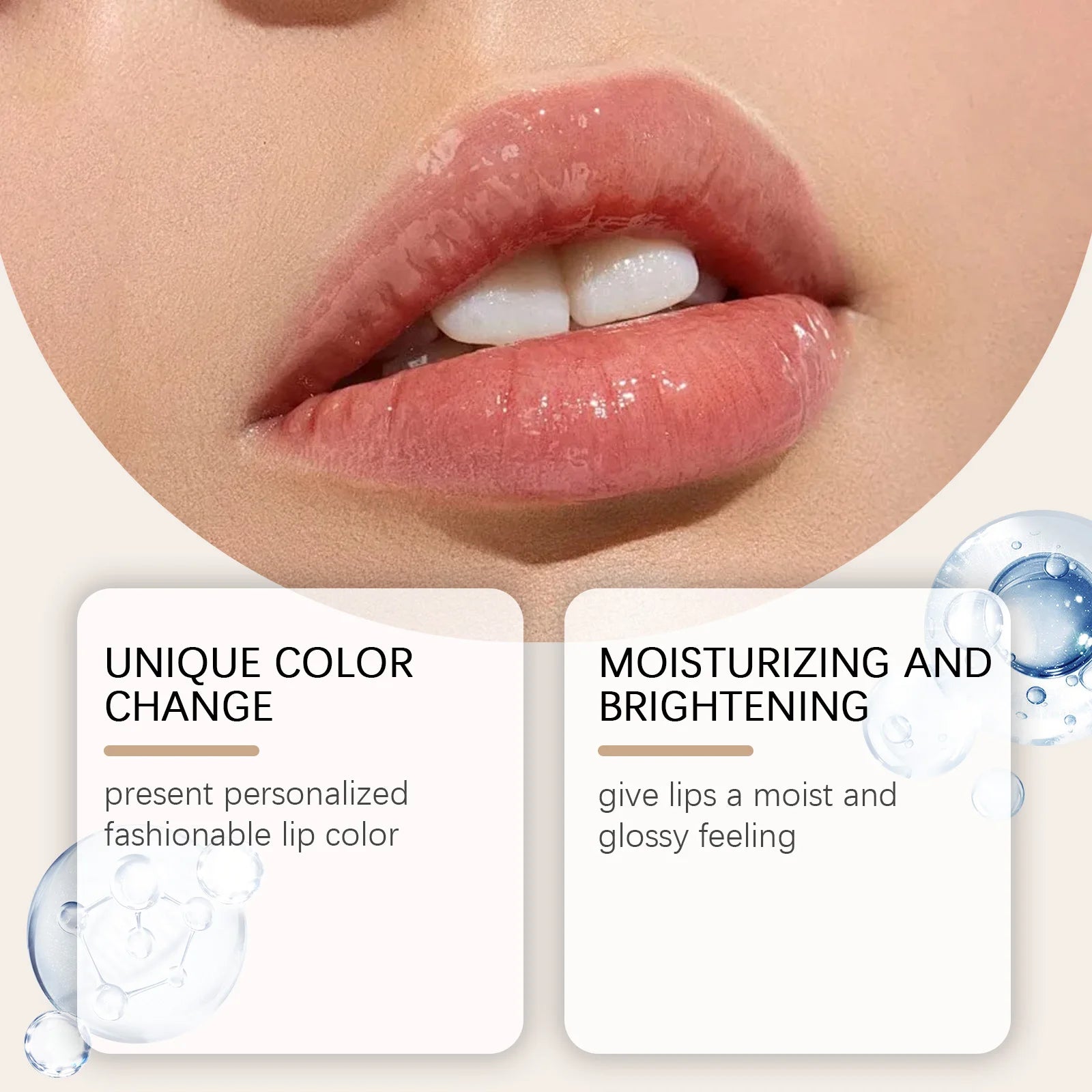 Hoygi Gold Foil Color-Changing Lip Balm – Moisturizing Color-Changing Lip Balm Oasis Select