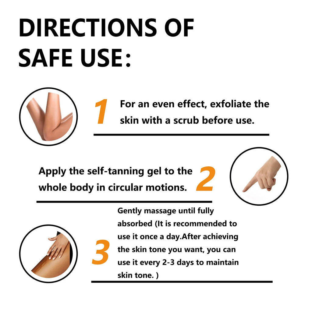 Intensive Tanning Gel Body Self Tanner Booster Sunbed Sun Bronzer Repair Nourishing Skin Coloring Sunless Fake Tan Tanning Gel Oasis Select
