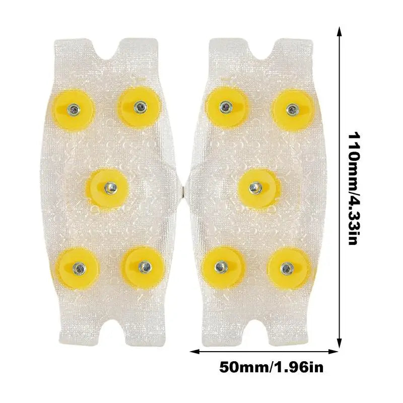 Snow Shoe Spikes Ice Cleats Nail TPE Ice Grips Anti-Slip Ice Cleats Nail Ice Grips With 5 Steel Studs For Ice/snow/slushy Roads Oasis Select