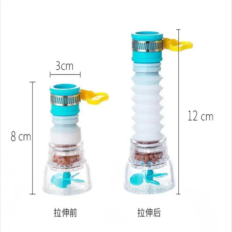 Faucet Sprayer Head with 360° Rotation, Flexible Faucet Extender Adapter, Water Saving Aerator with Built-in Filter for Kitchen Oasis Select