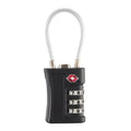 Portable Travel Cabinet Locker 3 Digit Combination Lock Luggage Password Lock TSA Customs Code Lock Contrast Color Padlock Oasis Select Black