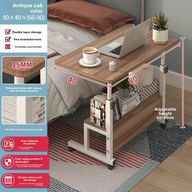 Multi-functional Computer Desk Bedside Table Mobile Lifting Small