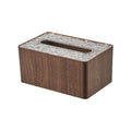 Wood Grain Tissue Box Cover with Acrylic Lid, Tissue Box Cover Rectangle for Living Room, Tissue Box Household Paper Towel Oasis Select Chocolate