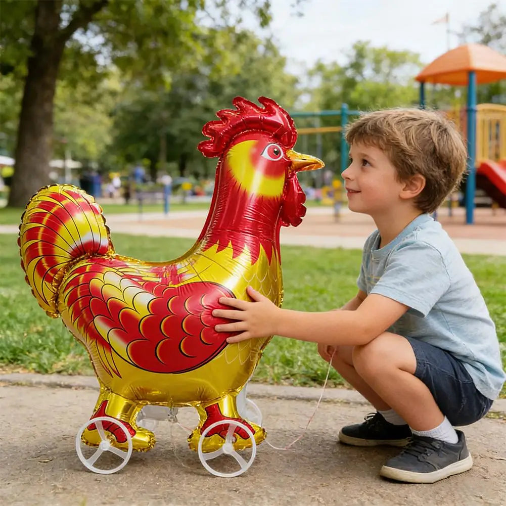 Walking Animal Foil Balloons with Wheels – Kids Party Decor