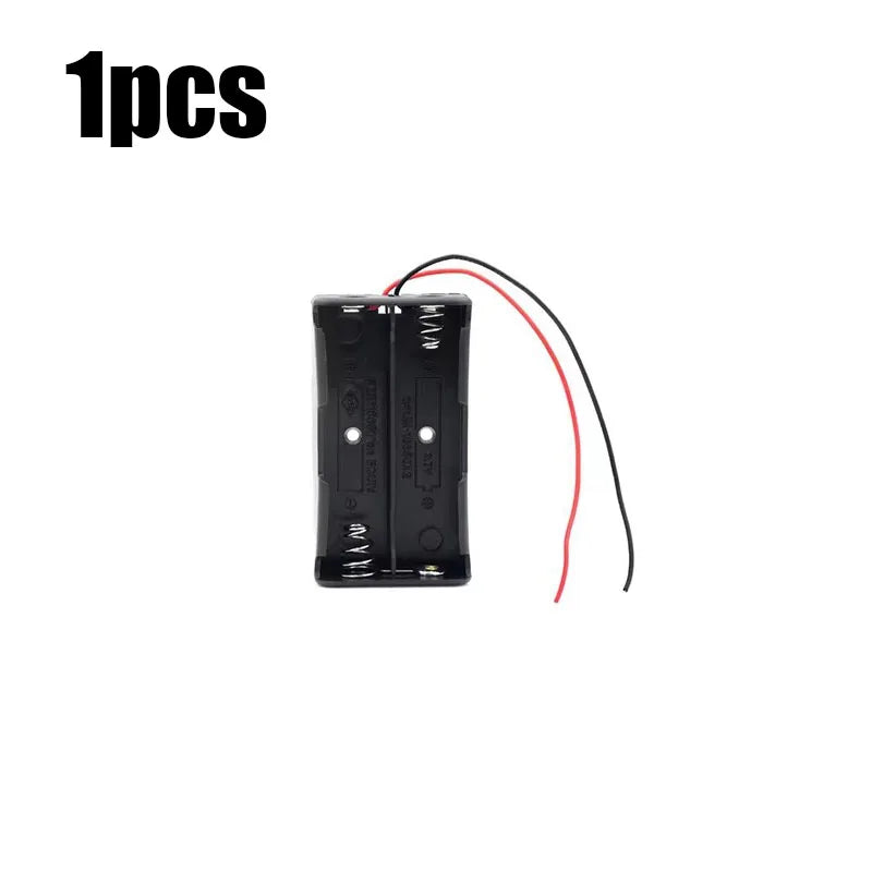 1/2pcs Black Plastic DIY Battery Storage Case Clip Holder Container 1 2 3 4 Slot 18650 Battery Storage Box Case Wire Lead Pin Oasis Select 1pcs-B