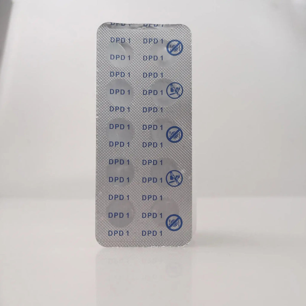 100 PCS Water Chlorine Test Tablets Fast DPD1 Chlorine Test Piece Visual High Range Free Chlorine Testing Tablets For Water Oasis Select