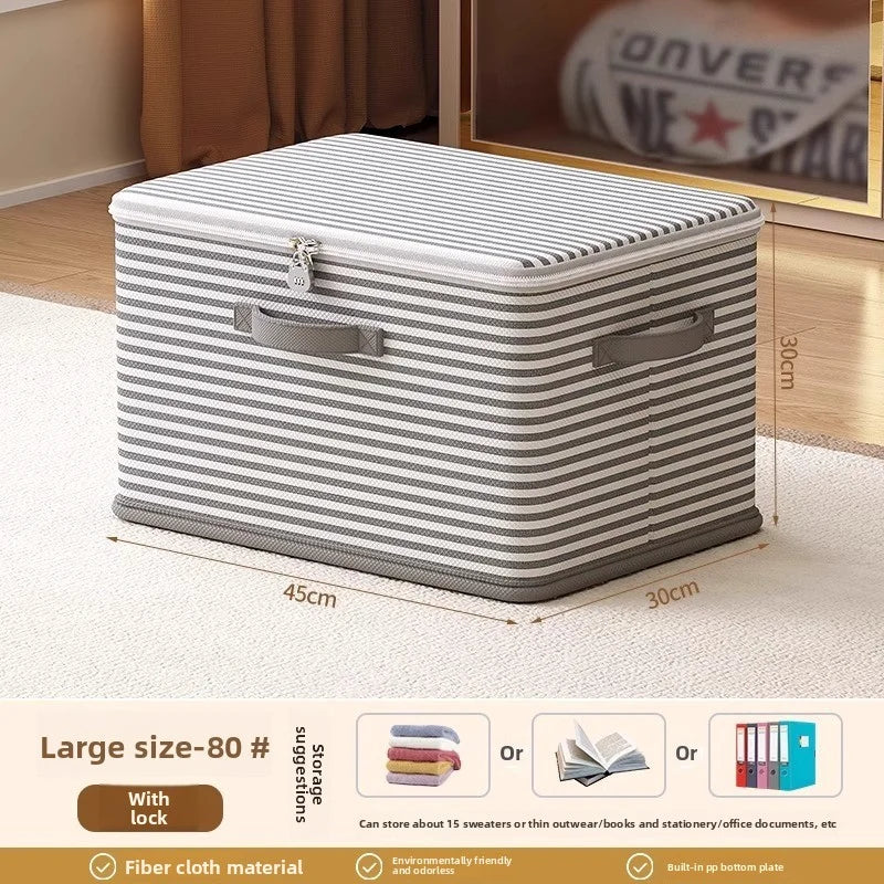 Lockable storage box, used for organizing clothes, blankets, toys in wardrobes, foldable password storage box Oasis Select 45x30x30cm