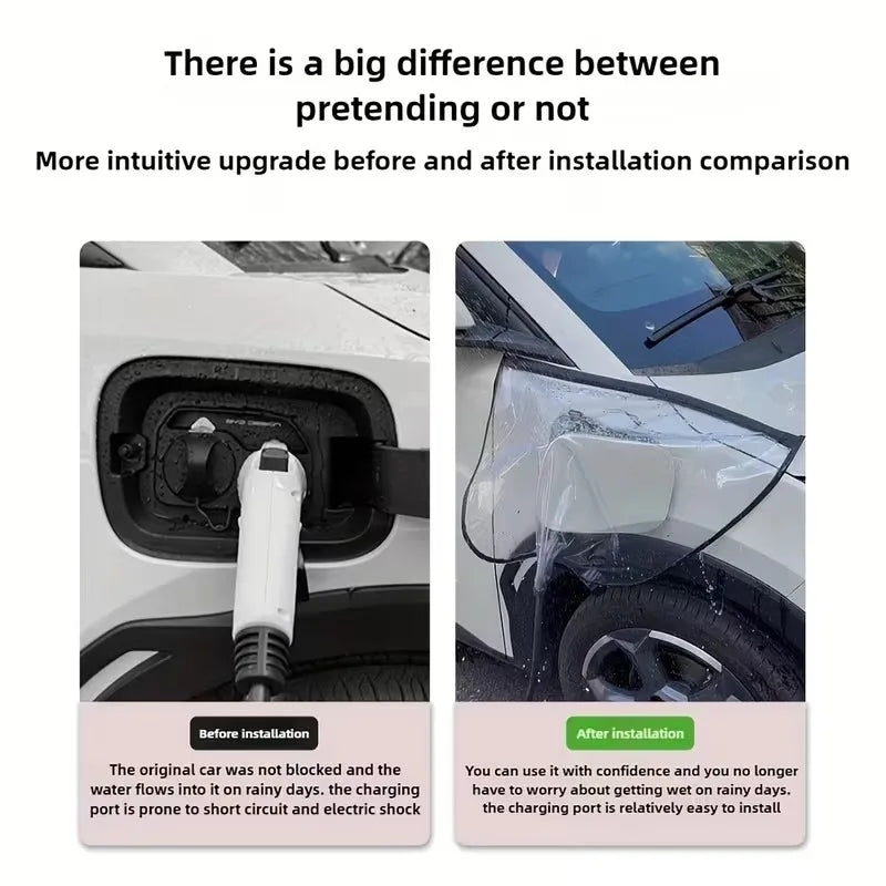 Magnetic Charging Port Cover Waterproof Dustproof for Electric Vehicle Charger Gun Outdoor Rain Protection Universal Accessory Oasis Select
