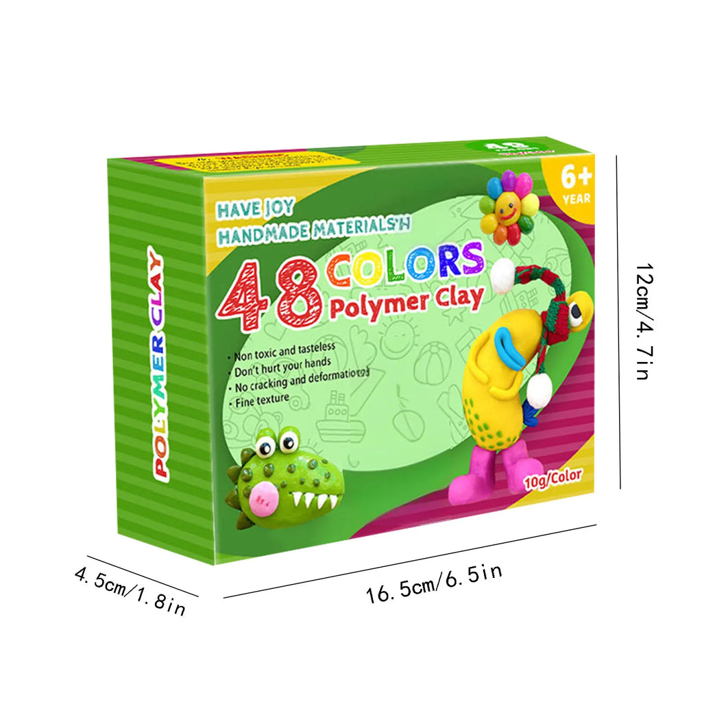 Colors Polymer Clay Blocks With Tools Kit Molding Craft Oven Bake Beginer Kids Diy Earrings Dolls Jewerly Accessories Oasis Select