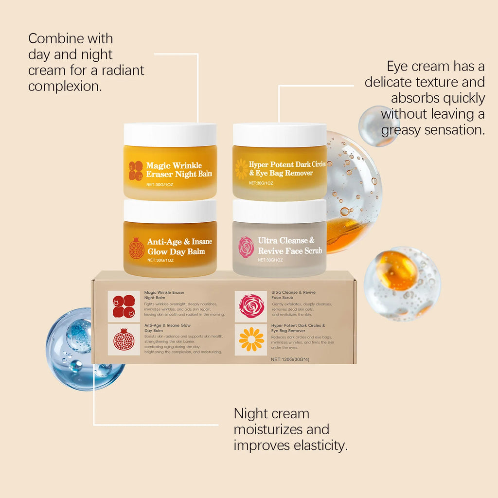 4-Piece Deep Hydration Firming Face Care Skincare Set Skincare Gift Set Oasis Select
