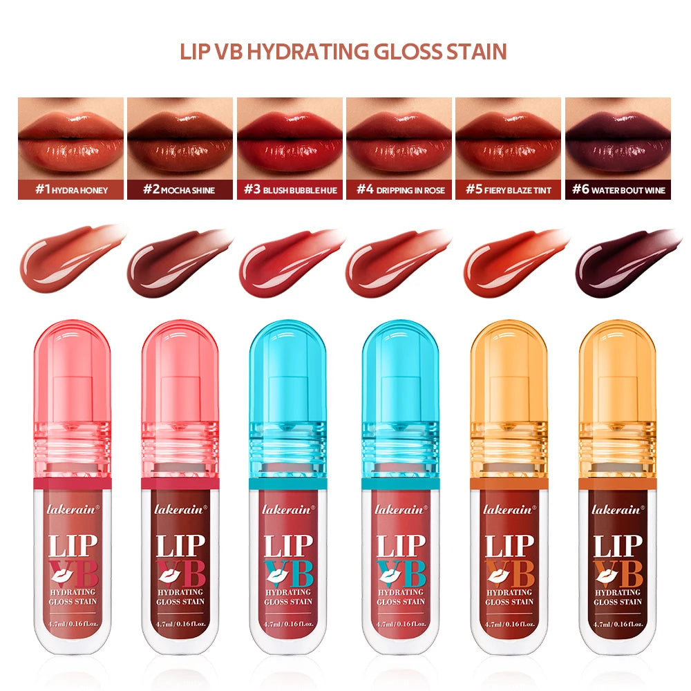 Lip Stain Vb Hydrating Gloss Stain 12Hr Long-Lasting Hydrating Hydra Honey Instant Glossy Wetness Moisturize Nourish Lips Makeup Oasis Select