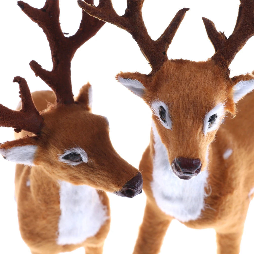 15cm, 20cm, 25cm Christmas Simulation Plush Reindeer Xmas Elk Plush TOY New Year Decorations Oasis Select