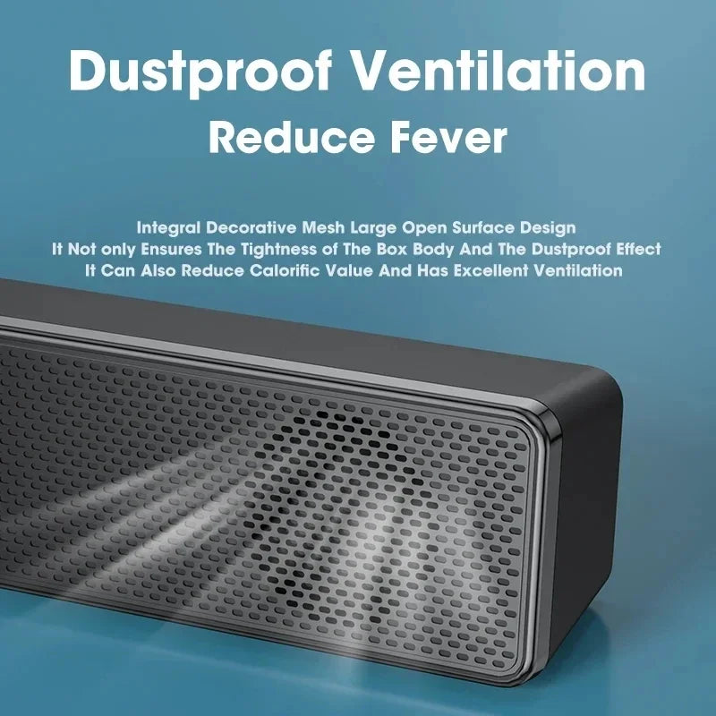 AyeBeau Bluetooth 5.3 Soundbar – PC, TV & Laptop Speaker