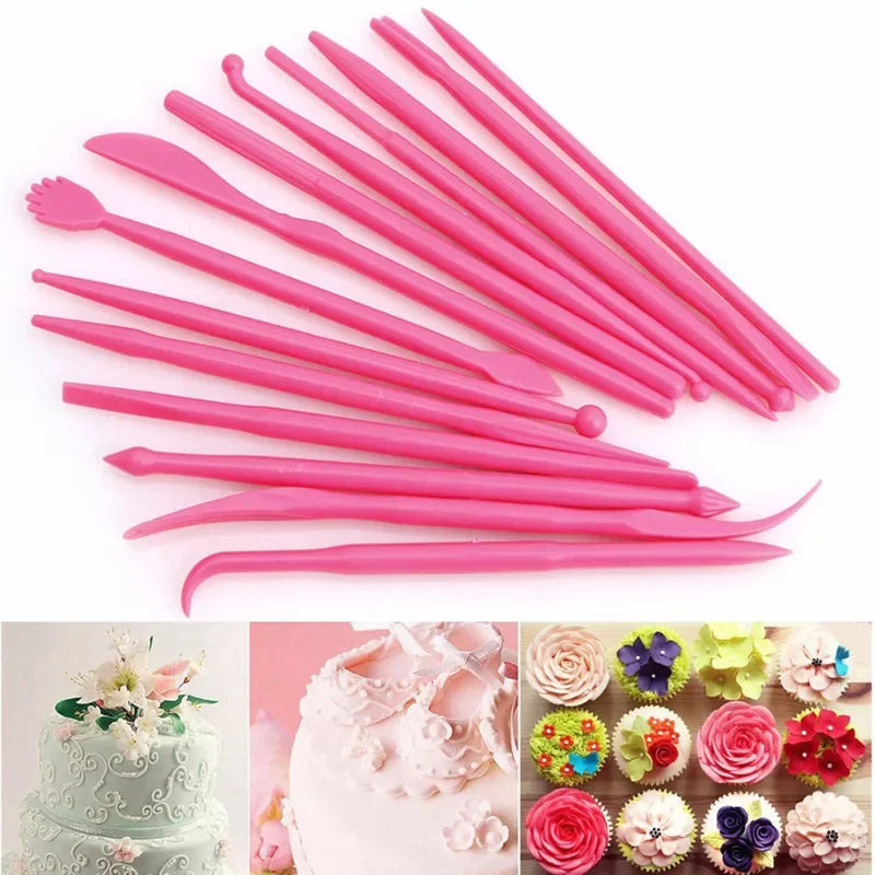 14-Piece Fondant Shaping & Sugar Flower Sculpting Tool Set