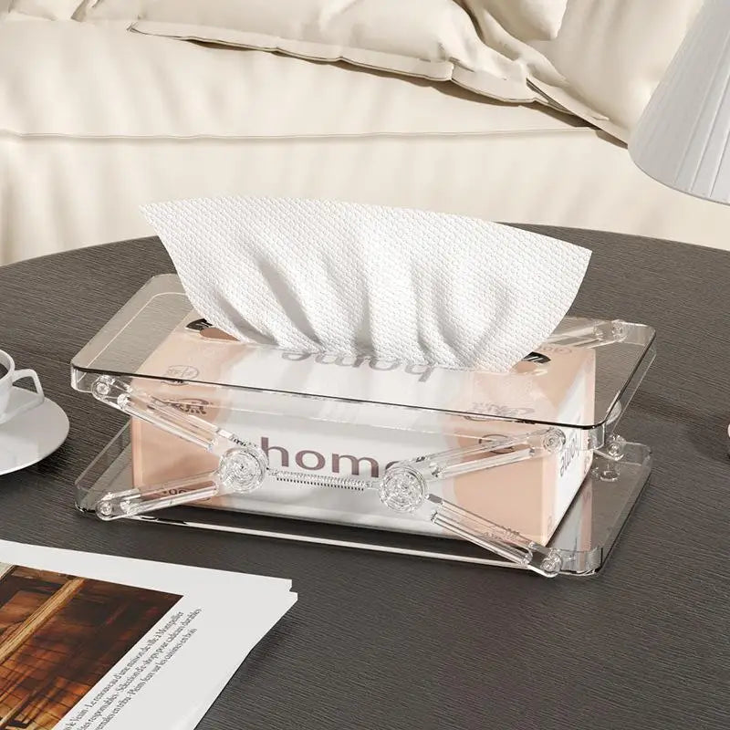 Practical Home Accessory: High, Spring-loaded Tissue Box for Desktop Use Oasis Select Clear