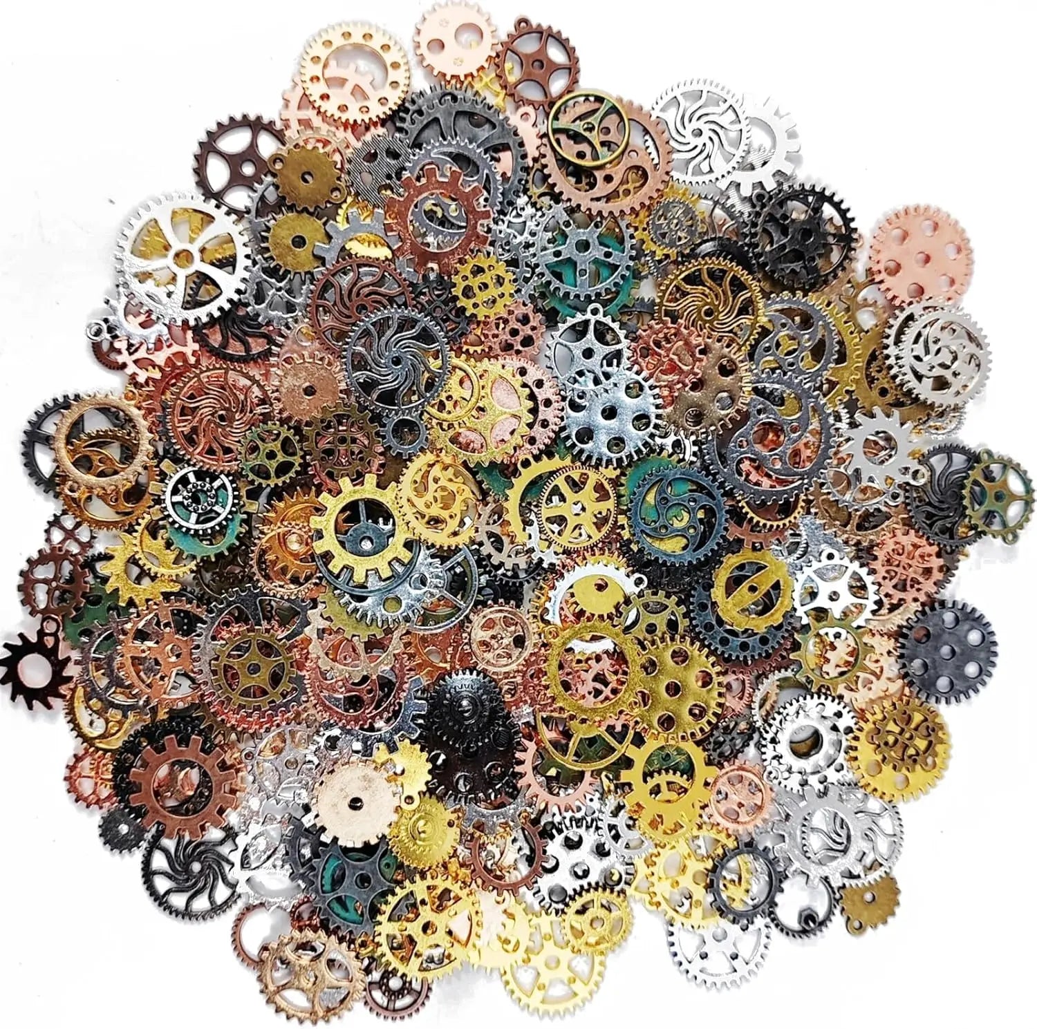 50g Antique Steampunk Gear Accessories Decor DIY Metal Pendants Charms for DIY Necklace Bracelet Crafting Jewelry Making Decor Oasis Select