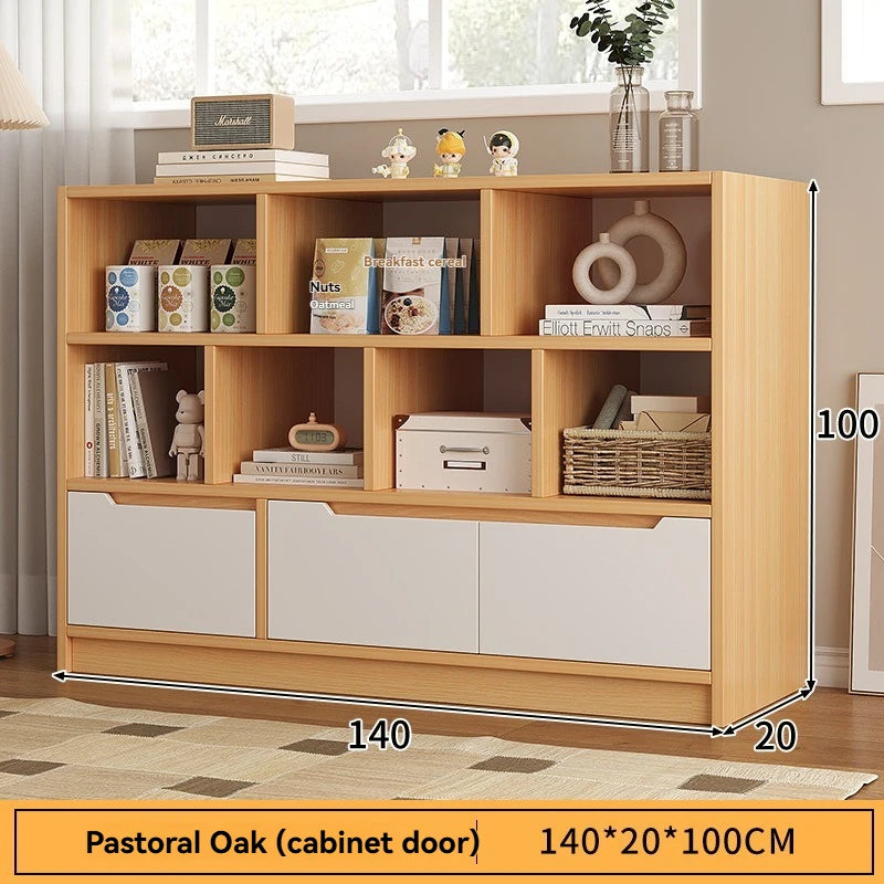 Bookshelf floor to ceiling household multifunctional storage rack living room large capacity multi-layer display cabinet simple Oasis Select Type E